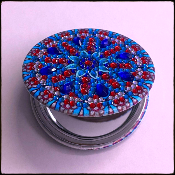 Miroir de poche rond Mandala