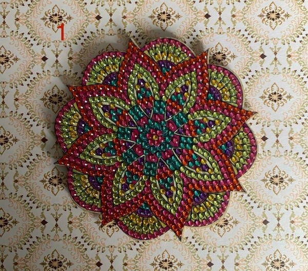 Dessous de verre forme mandala