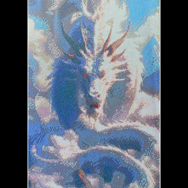 Toile dragon blanc