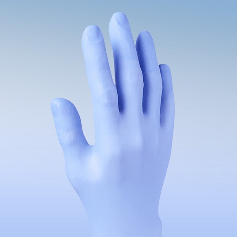 Blue Hybrid Gloves