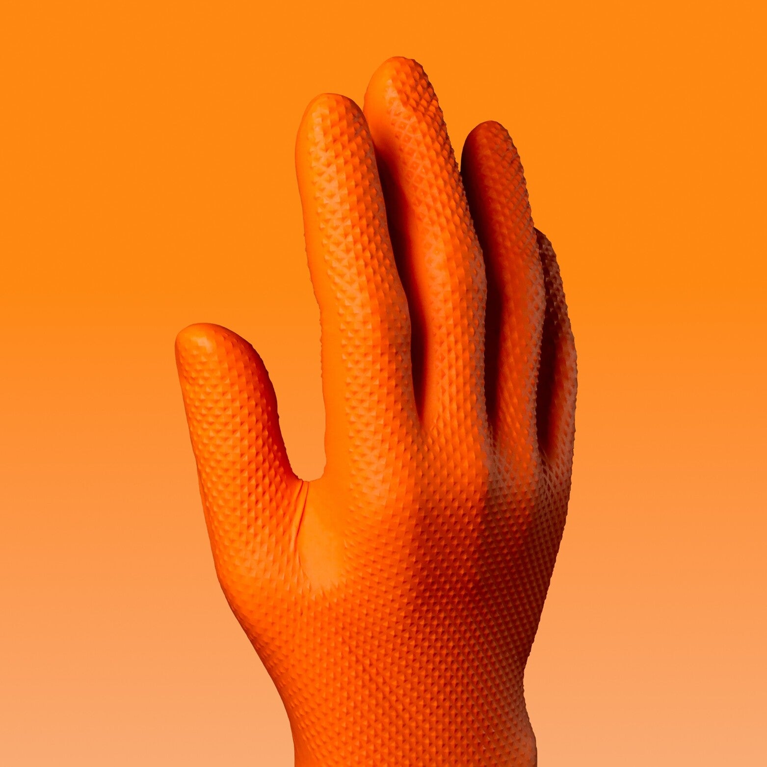 Orange Diamond Grip Gloves