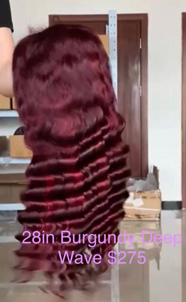 28 in Burgundy Deep Wave