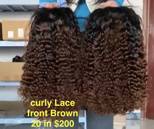 Curly Lace front Brown