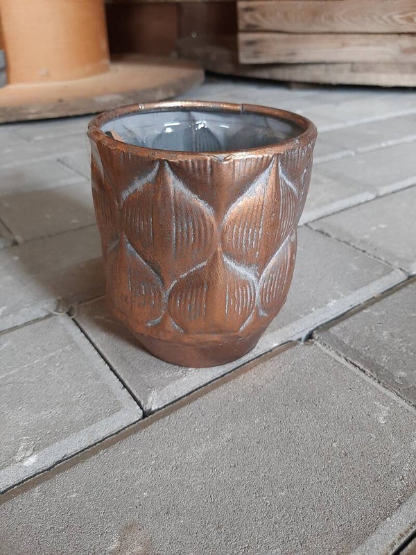 Pot binnen brons Maat S 10x 11.5cm