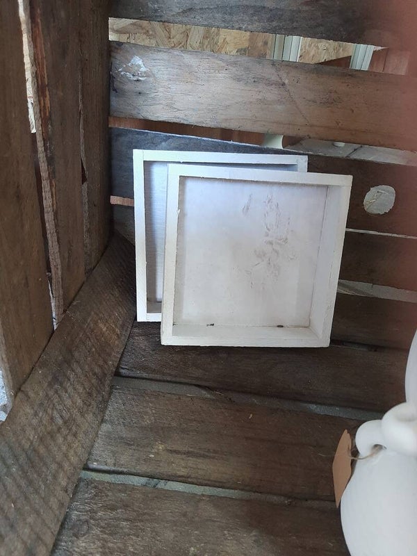 Dienblad klein White wash 14x14cm