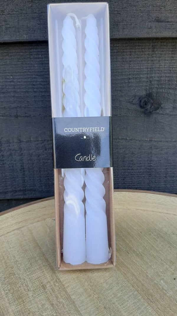 Countryfield kaars luxe wit 20cm