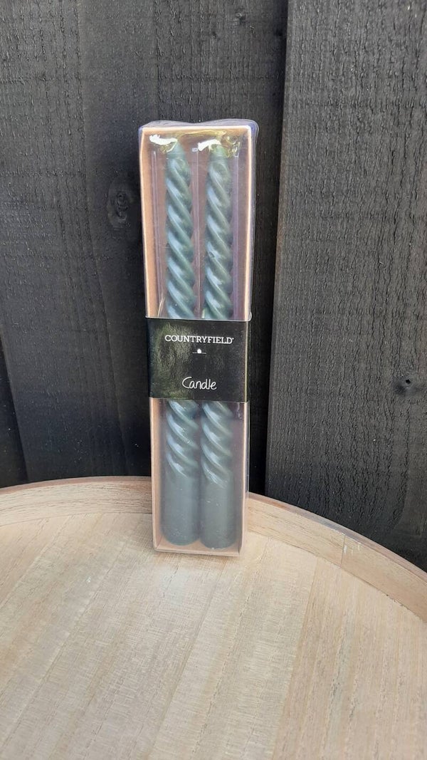 Countryfield kaars luxe donkergroen 20cm