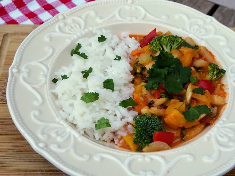 Vegan curry recept
