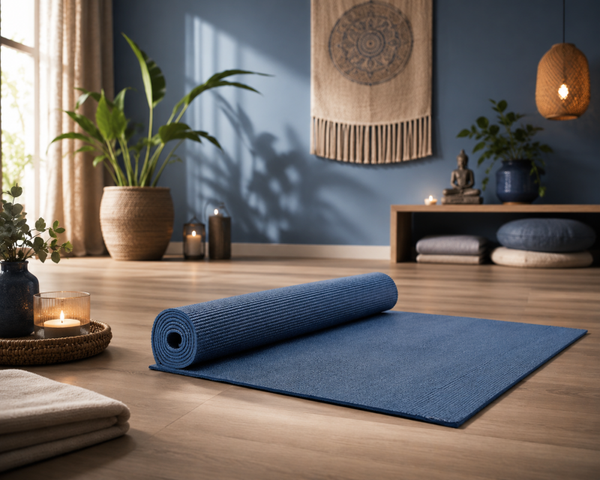 Yogamat kleur indigo