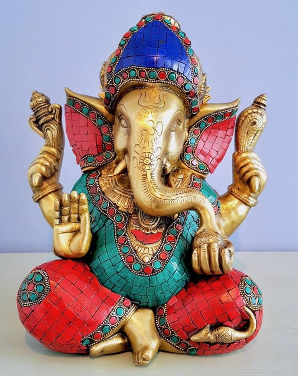 Ganesha beeld stonework 31 cm