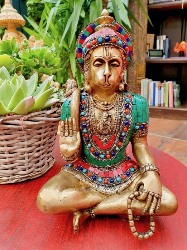 Hanuman beeld stonework 28 cm