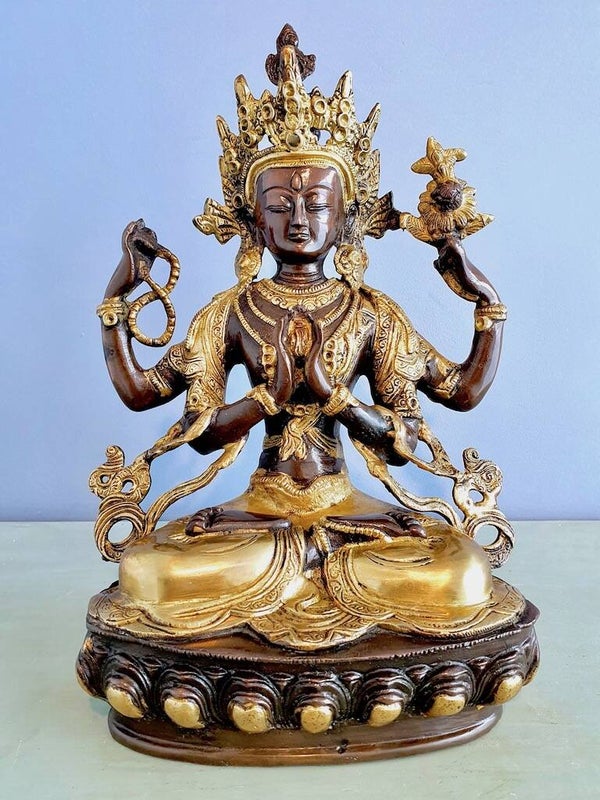 Chenrezig beeld brons 33 cm