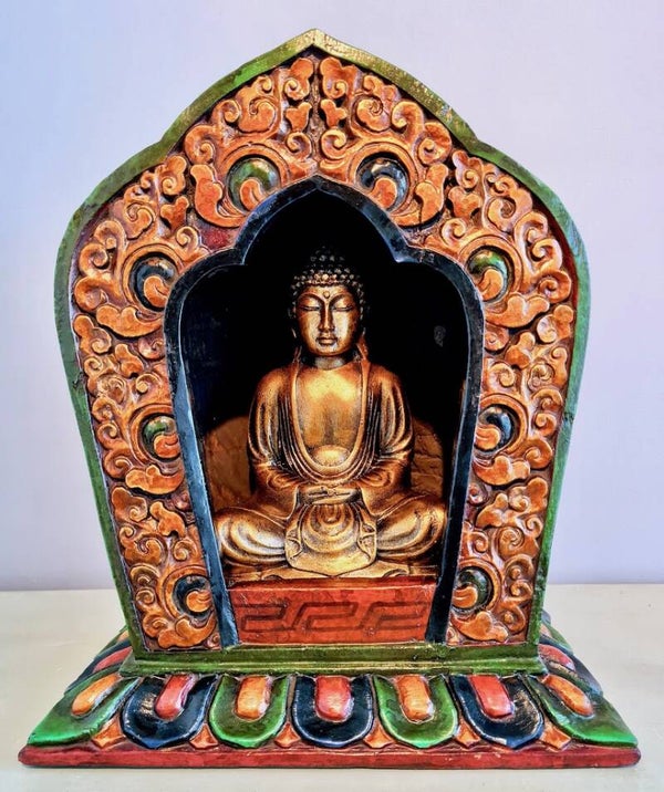 Tibetaans altaar 35 cm met Boeddha