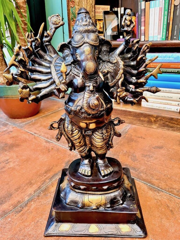 Vira Ganapati beeld brons 60 cm