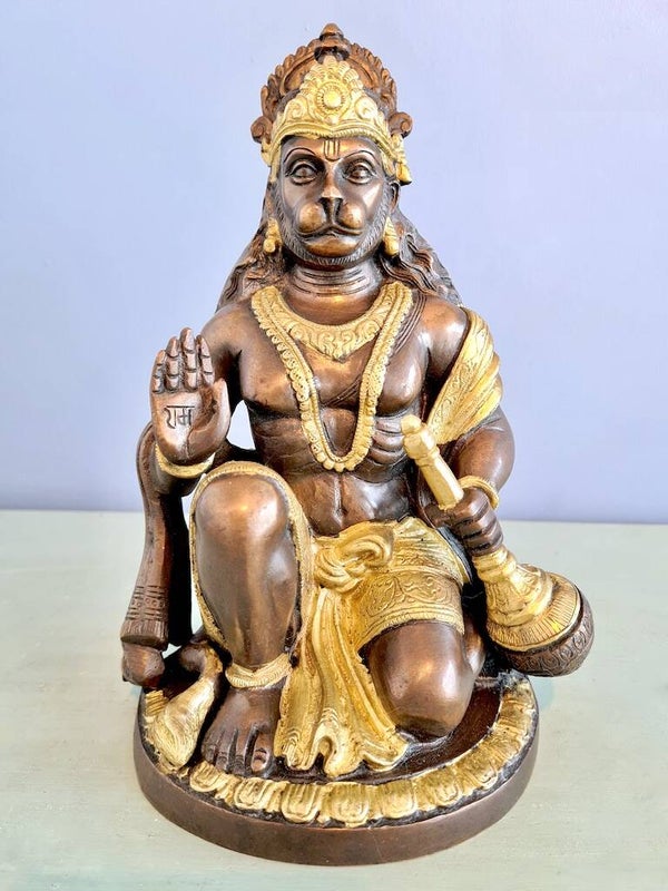 Hanuman beeld brons 23 cm