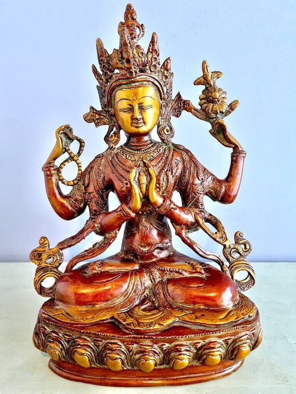 Chenrezig beeld brons 33 cm