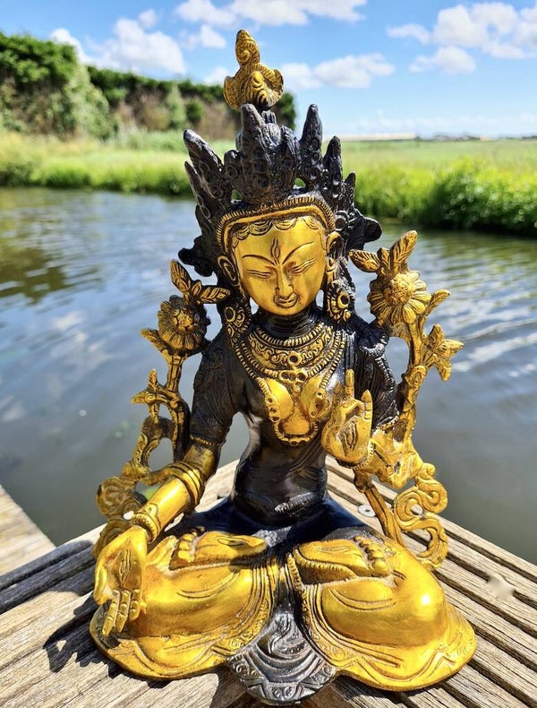 Witte Tara beeld 26 cm