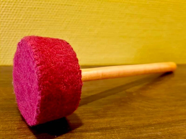 Klankschaal klopper vilt medium