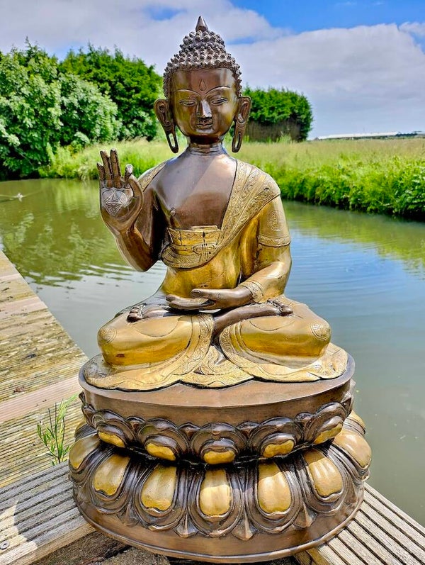 Boeddha beeld brons 66 cm