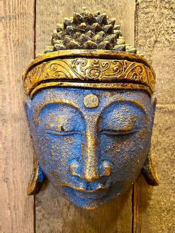 Boeddha muurdecoratie blauw