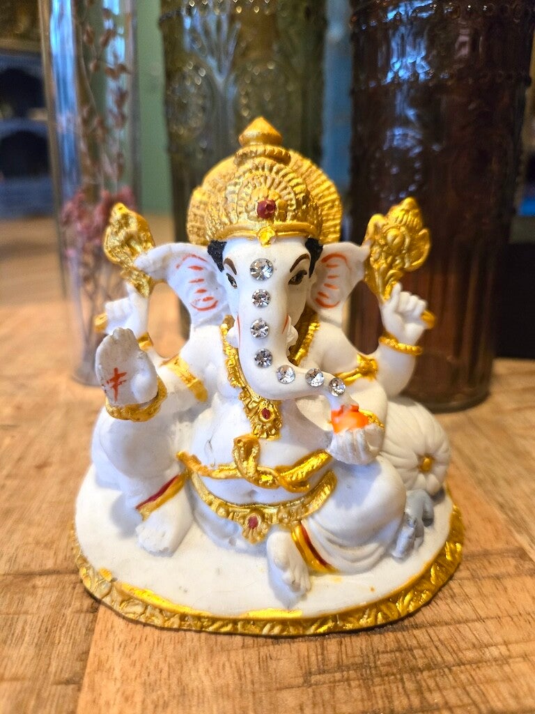 Ganesha beeldje resin 9 cm