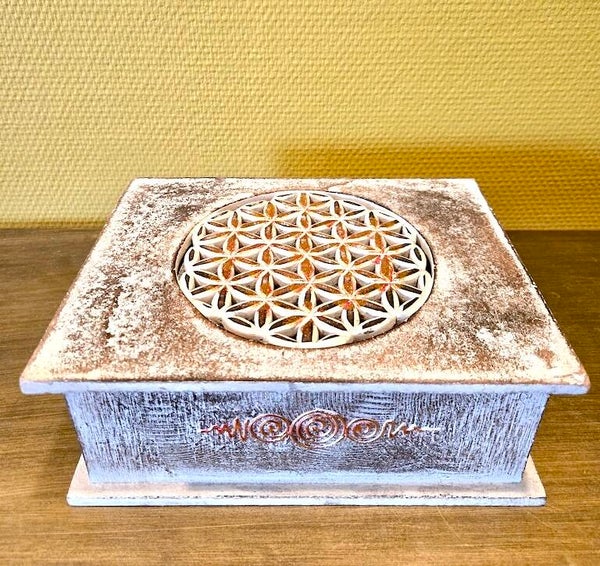 Set van drie kistjes hout 24 cm