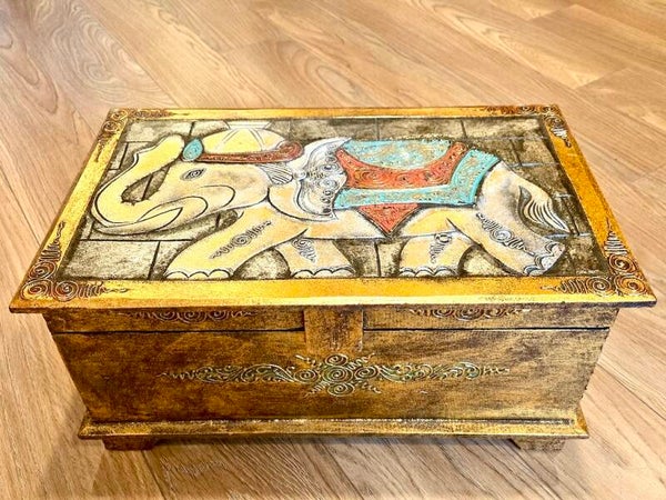 Houten sierkist India 50 cm