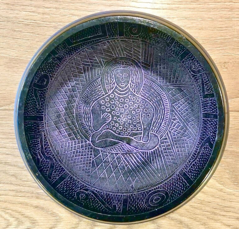 Klankschaal mushroom paars 23 cm