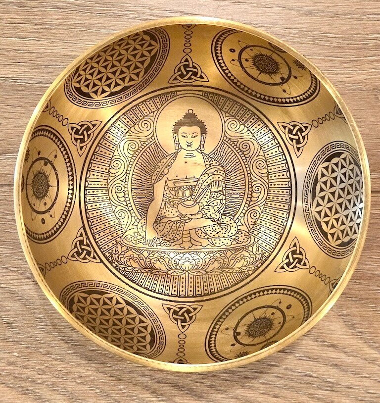 Klankschaal India Boeddha 18 cm