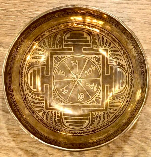 Klankschaal Tibet Yantra 24 cm