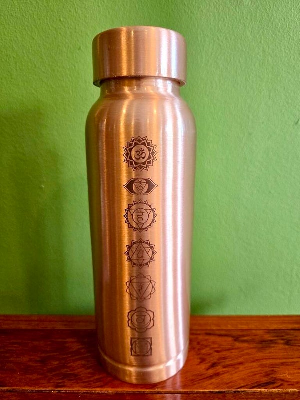 Drinkfles koper 7 chakra's 500ml