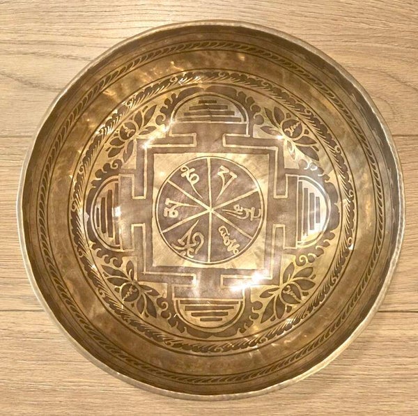 Klankschaal Tibet Yantra 31-32 cm