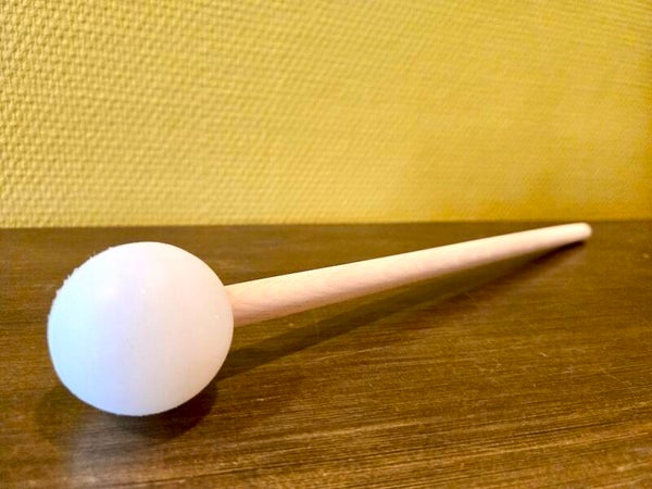 Klankschalen klopper rubber 35 cm