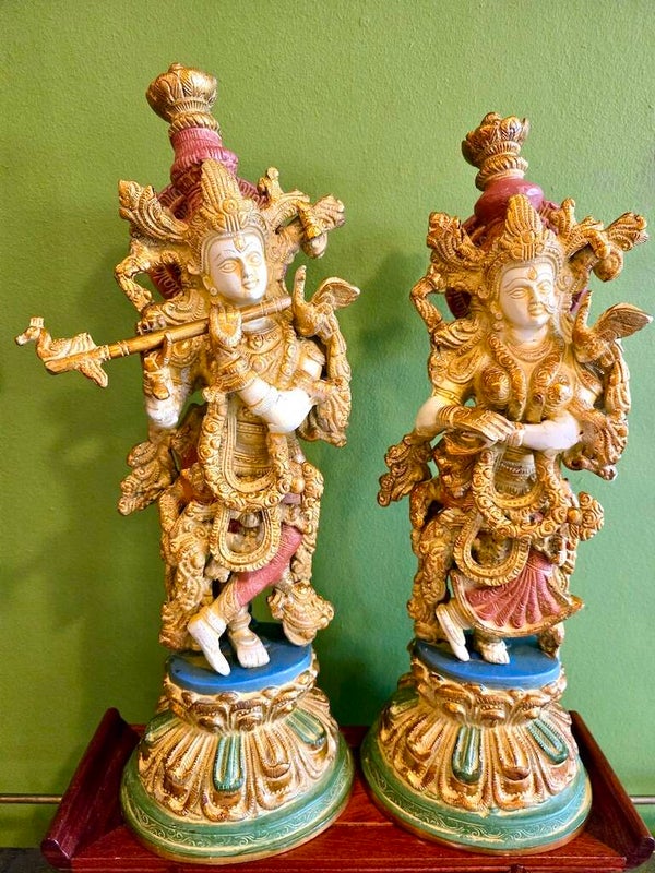 Radha Krishna set brons 40 cm