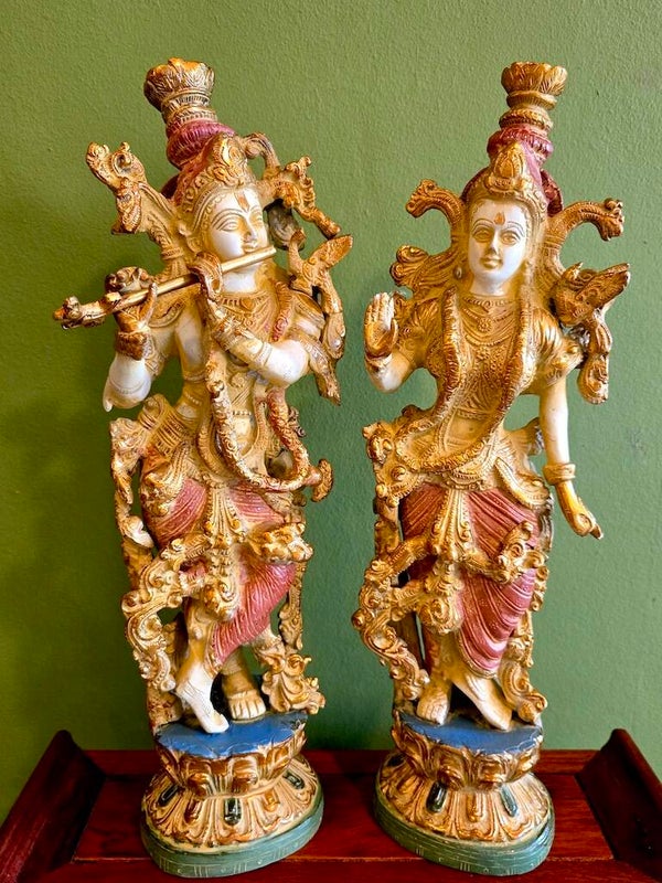 Radha Krishna set brons 35 cm