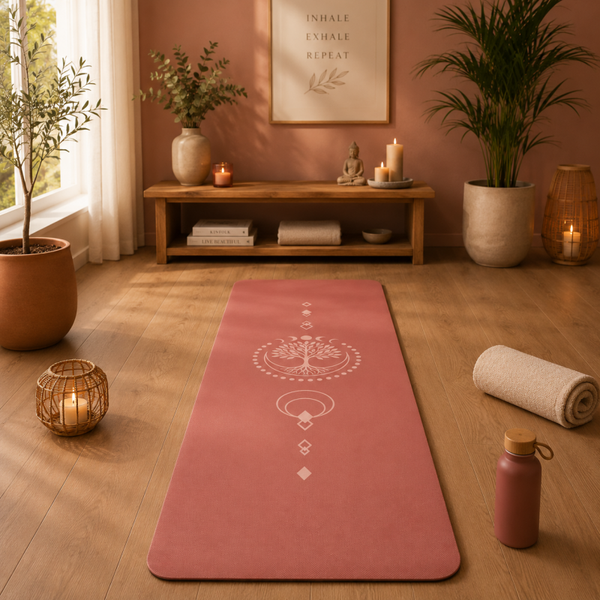 Yogamat mauve premium levensboom
