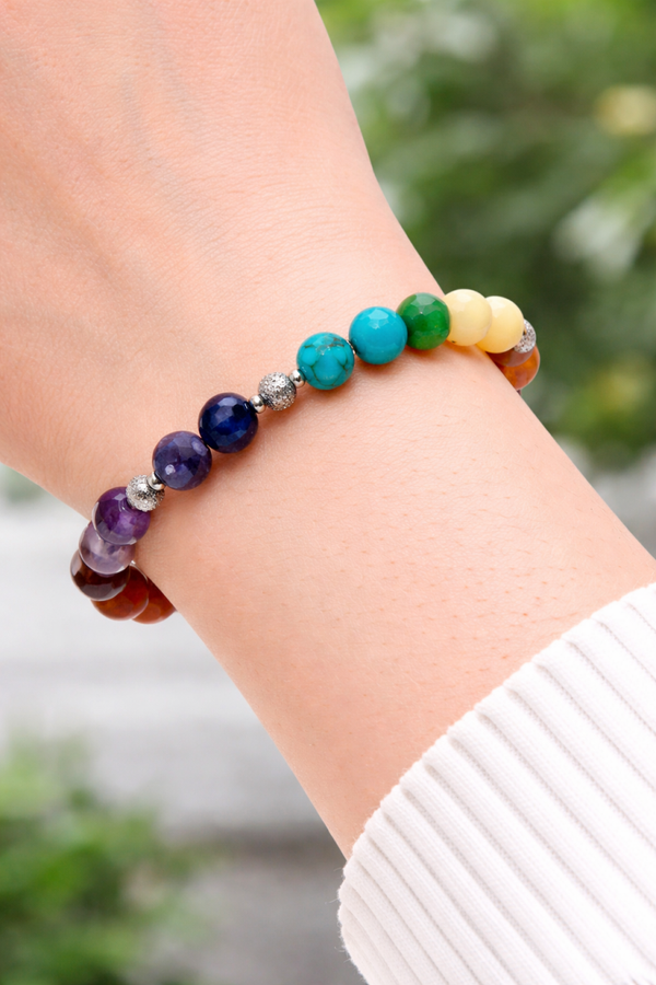 Armband 7 Chakra's elastisch