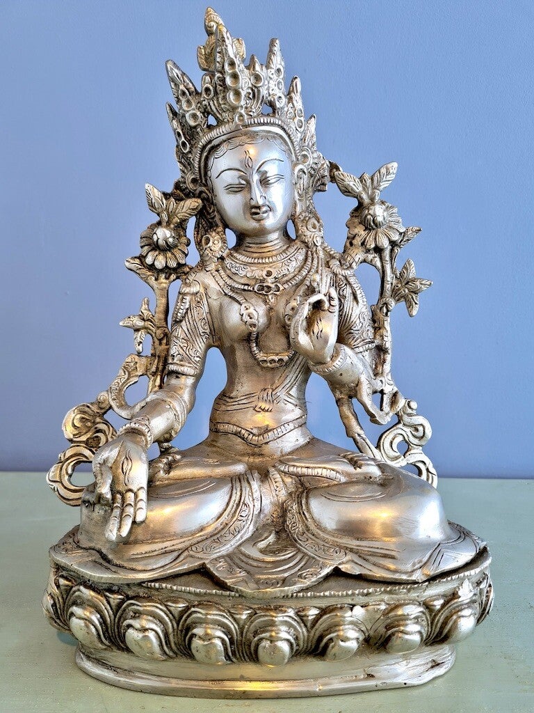 Witte Tara beeld 31 cm
