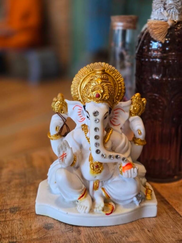 Ganesha beeldje resin 12 cm