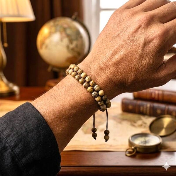 Armband Jaspis landscape dubbel