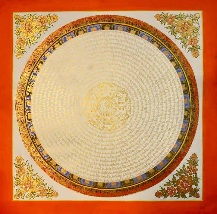 Mantra mandala Nepal 50 cm