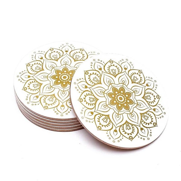 Mandala onderzetters set 6 stuks