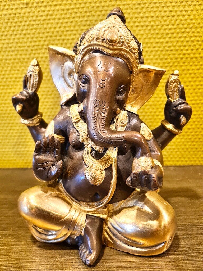 Ganesha beeld brons 17 cm