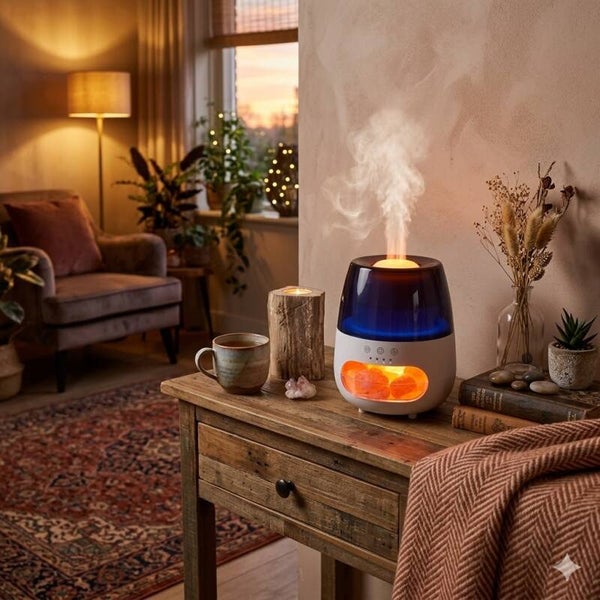 Zoutsteen vlam effect aroma diffuser
