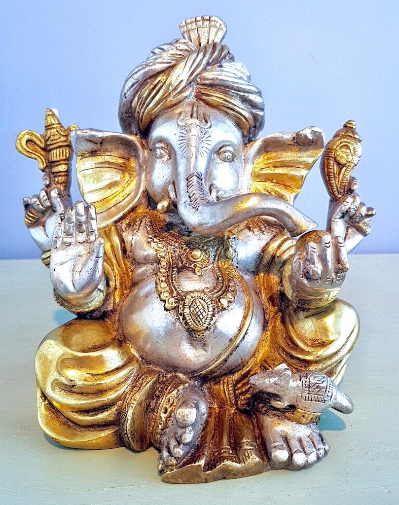 Ganesha beeld tulband 19 cm
