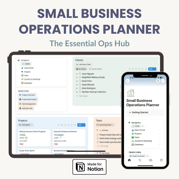 Small Business Operations Planner