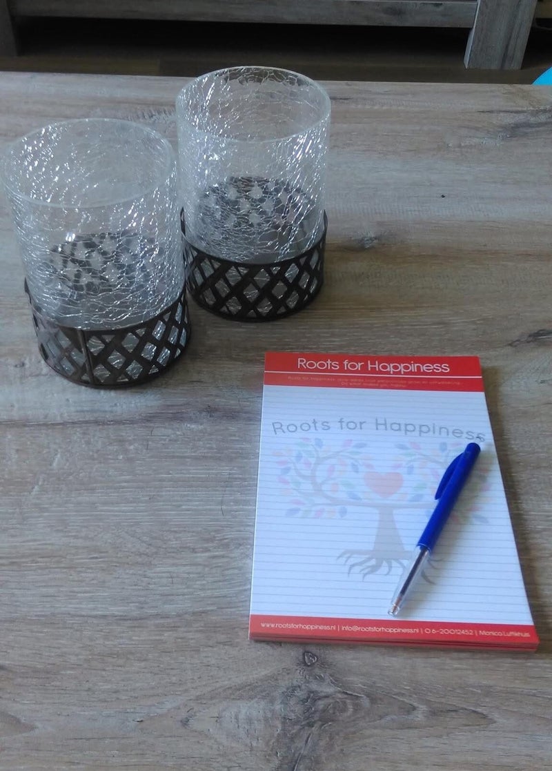 Bloknote Roots met twee kandelaars