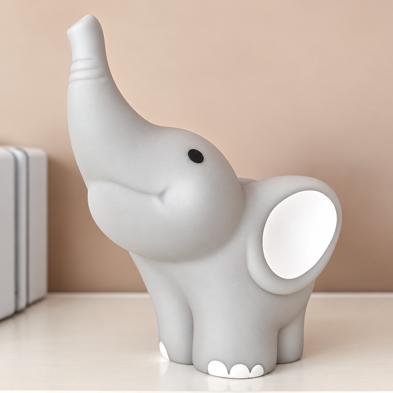 Olifant Spaarpot – Grijs & Wit