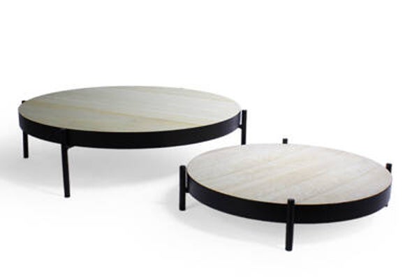 Presentatie Dubbel ronde naturel zwart