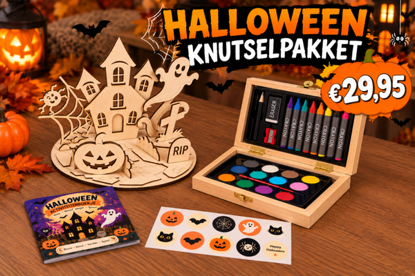 Halloween Knutselpakket – Houten Spookhuis